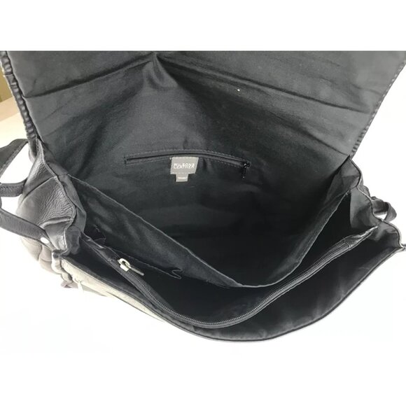Wilsons Leather Unisex Black Inner Dividers Snap Crossbody Strap Messenger‎ Bag - Picture 9 of 10